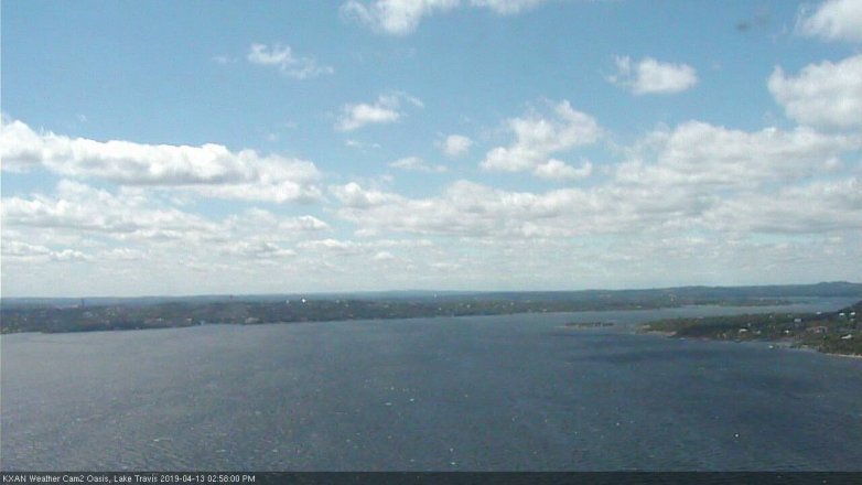 Lake Travis webcam, April 13, 2019 2:00 PM CT