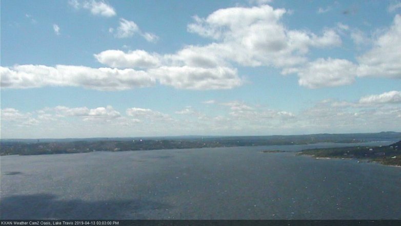 Lake Travis webcam, April 13, 2019 2:05 PM CT