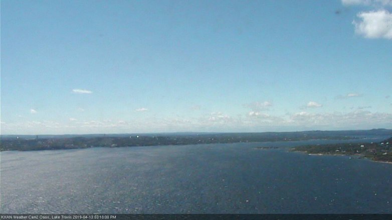 Lake Travis webcam, April 13, 2019 2:20 PM CT