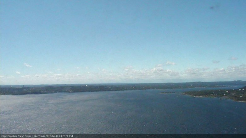 Lake Travis webcam, April 13, 2019 2:25 PM CT
