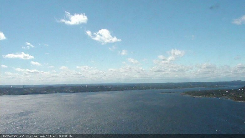 Lake Travis webcam, April 13, 2019 2:35 PM CT