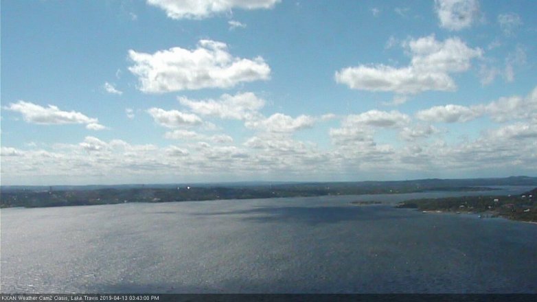 Lake Travis webcam, April 13, 2019 2:45 PM CT