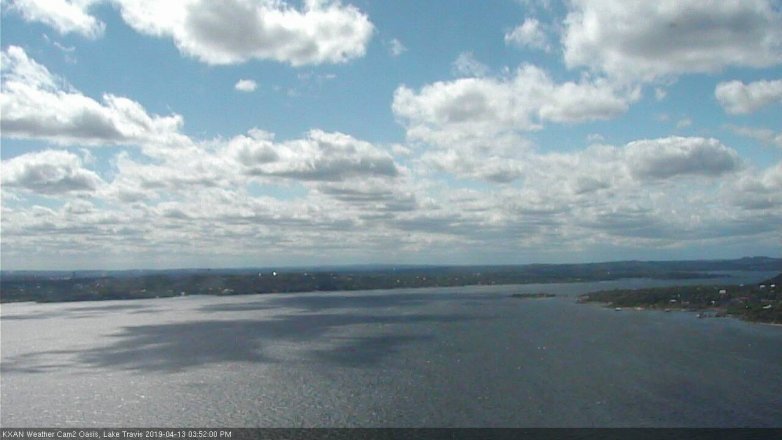 Lake Travis webcam, April 13, 2019 2:55 PM CT