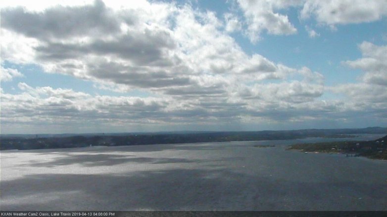 Lake Travis webcam, April 13, 2019 3:10 PM CT