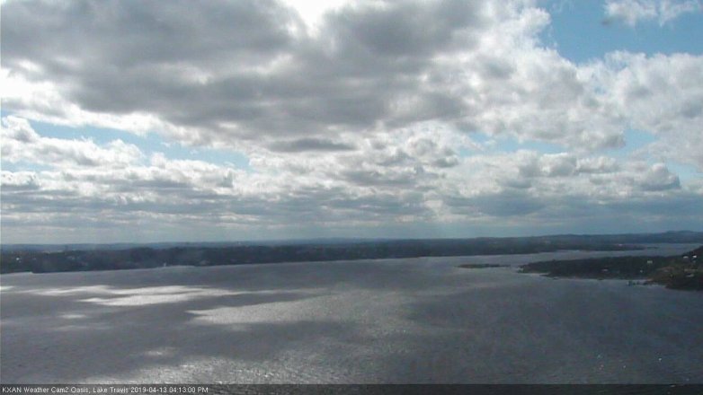 Lake Travis webcam, April 13, 2019 3:15 PM CT