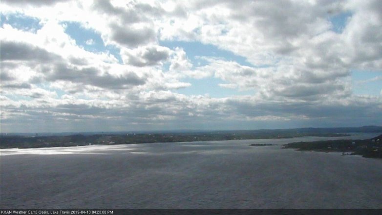 Lake Travis webcam, April 13, 2019 3:25 PM CT