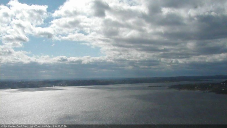 Lake Travis webcam, April 13, 2019 3:35 PM CT