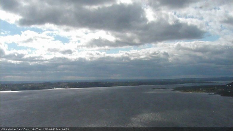 Lake Travis webcam, April 13, 2019 3:45 PM CT