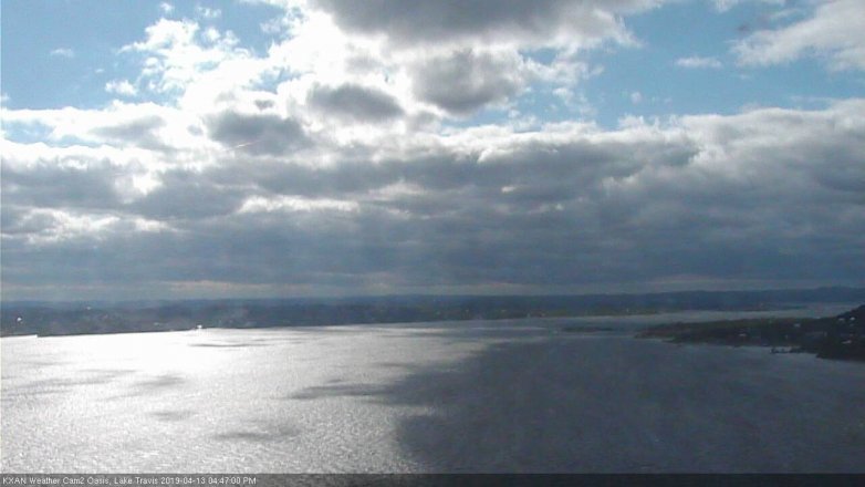 Lake Travis webcam, April 13, 2019 3:50 PM CT