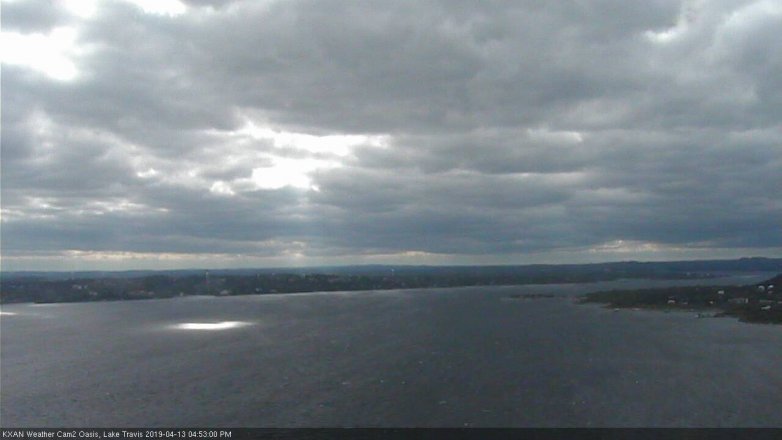 Lake Travis webcam, April 13, 2019 3:55 PM CT