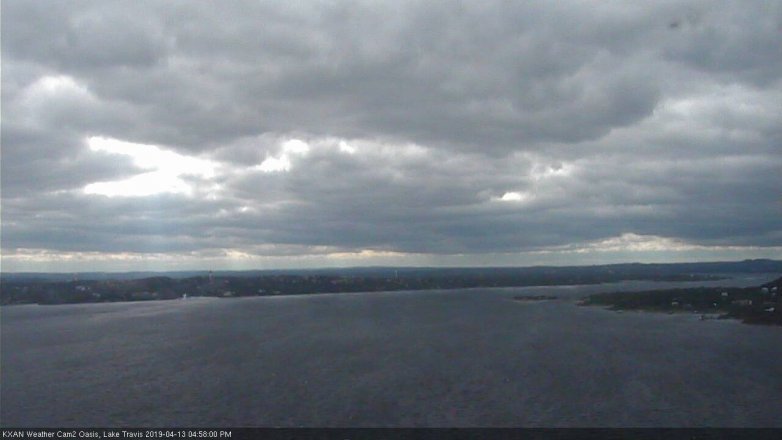 Lake Travis webcam, April 13, 2019 4:00 PM CT