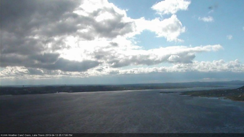 Lake Travis webcam, April 13, 2019 4:20 PM CT