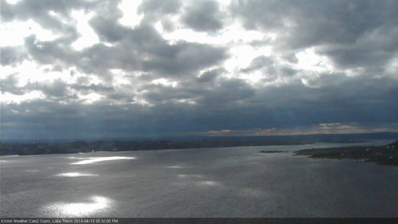 Lake Travis webcam, April 13, 2019 4:35 PM CT