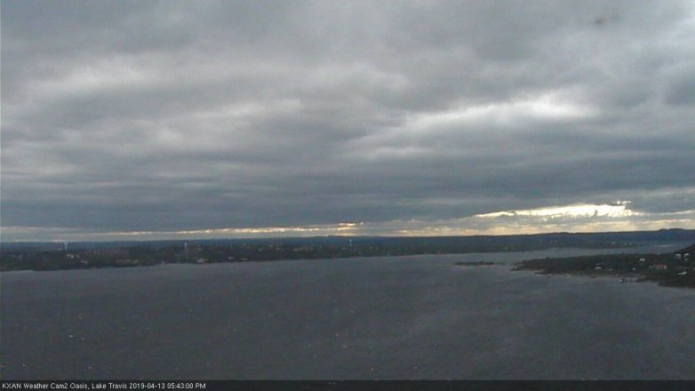 Lake Travis webcam, April 13, 2019 4:45 PM CT