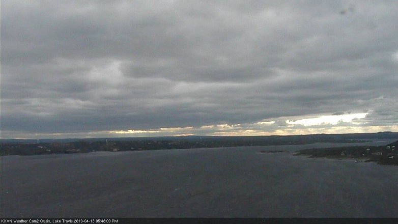 Lake Travis webcam, April 13, 2019 4:50 PM CT