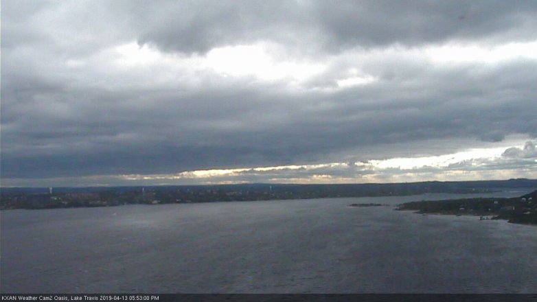 Lake Travis webcam, April 13, 2019 4:55 PM CT