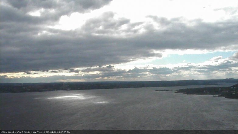 Lake Travis webcam, April 13, 2019 5:10 PM CT