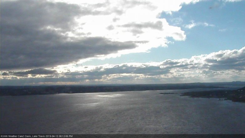 Lake Travis webcam, April 13, 2019 5:15 PM CT