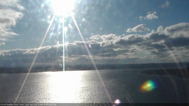 Lake Travis webcam, April 13, 2019 5:20 PM CT