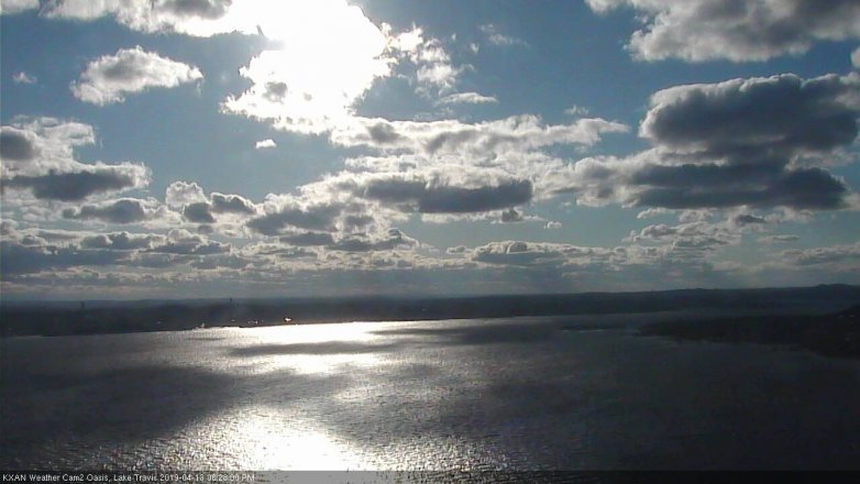 Lake Travis webcam, April 13, 2019 5:30 PM CT