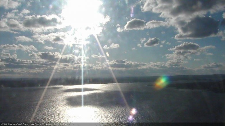 Lake Travis webcam, April 13, 2019 5:35 PM CT