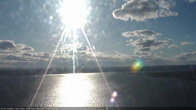 Lake Travis webcam, April 13, 2019 5:40 PM CT
