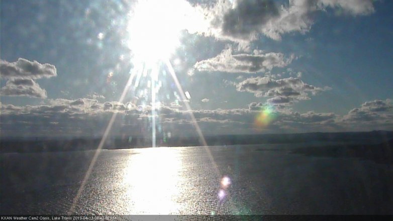 Lake Travis webcam, April 13, 2019 5:45 PM CT