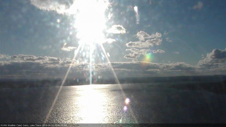Lake Travis webcam, April 13, 2019 5:50 PM CT