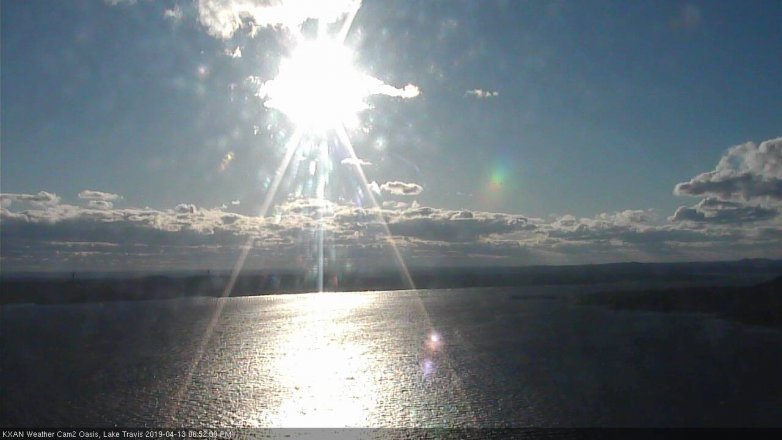 Lake Travis webcam, April 13, 2019 5:55 PM CT