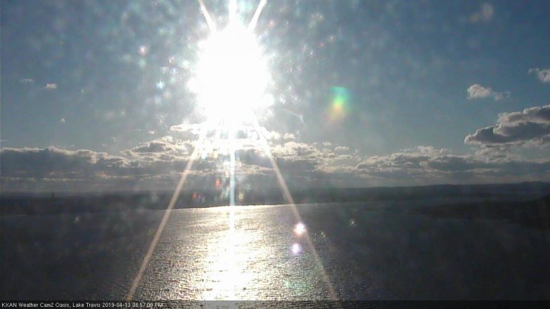 Lake Travis webcam, April 13, 2019 6:00 PM CT