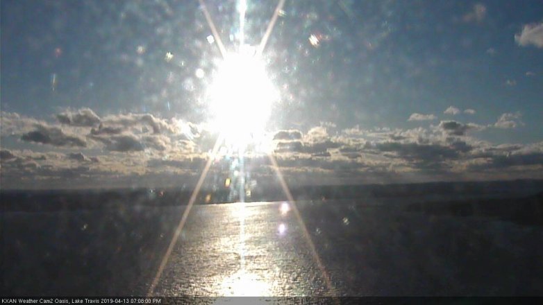 Lake Travis webcam, April 13, 2019 6:10 PM CT