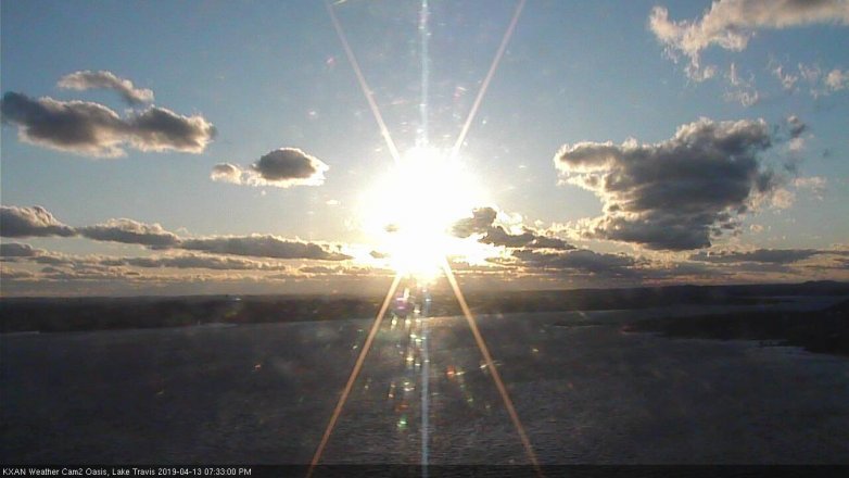 Lake Travis webcam, April 13, 2019 6:35 PM CT