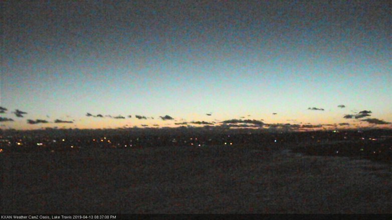 Lake Travis webcam, April 13, 2019 7:40 PM CT