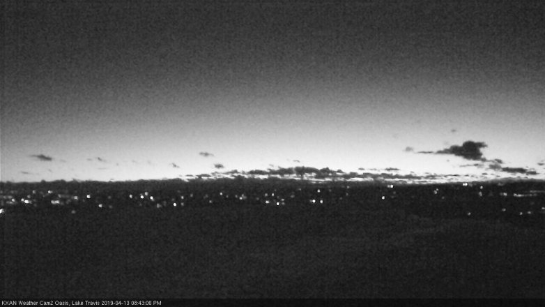 Lake Travis webcam, April 13, 2019 7:45 PM CT