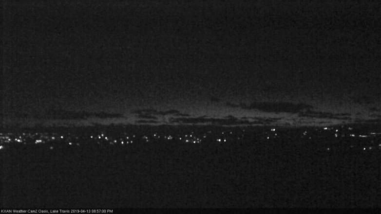 Lake Travis webcam, April 13, 2019 8:00 PM CT