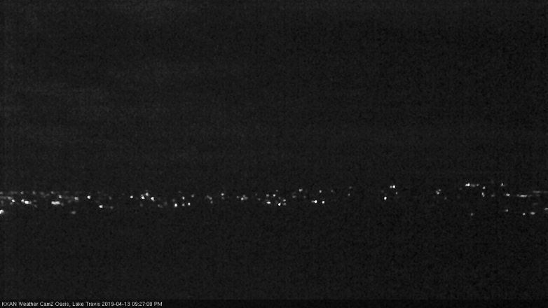 Lake Travis webcam, April 13, 2019 8:30 PM CT