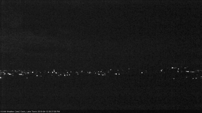 Lake Travis webcam, April 13, 2019 8:40 PM CT
