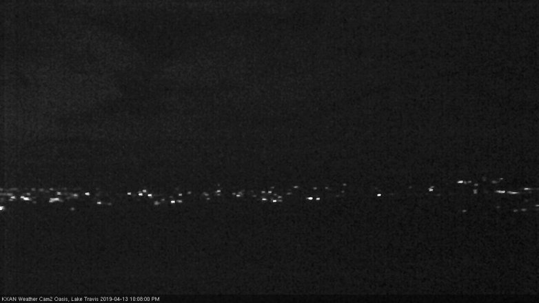 Lake Travis webcam, April 13, 2019 9:10 PM CT