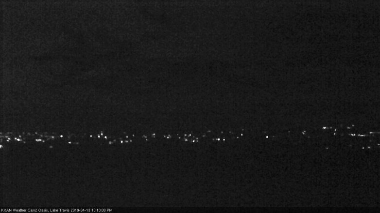 Lake Travis webcam, April 13, 2019 9:15 PM CT