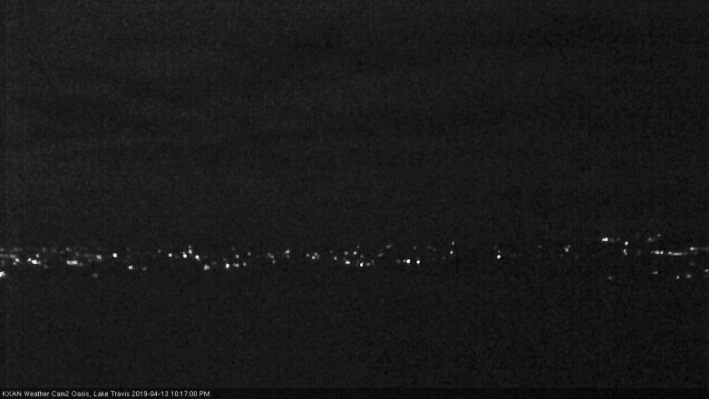 Lake Travis webcam, April 13, 2019 9:20 PM CT