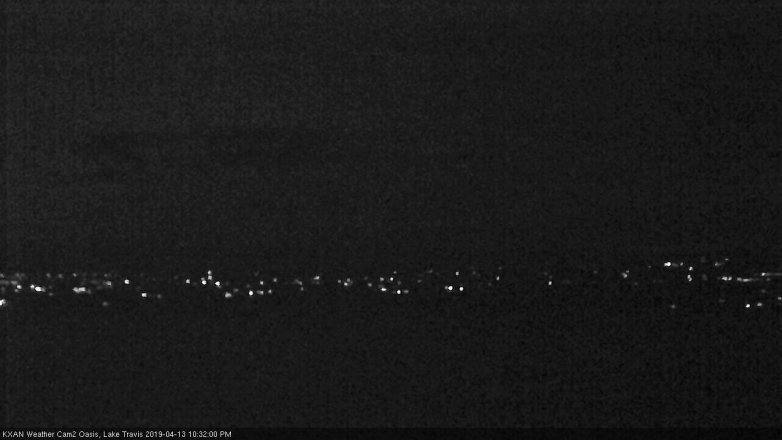 Lake Travis webcam, April 13, 2019 9:35 PM CT