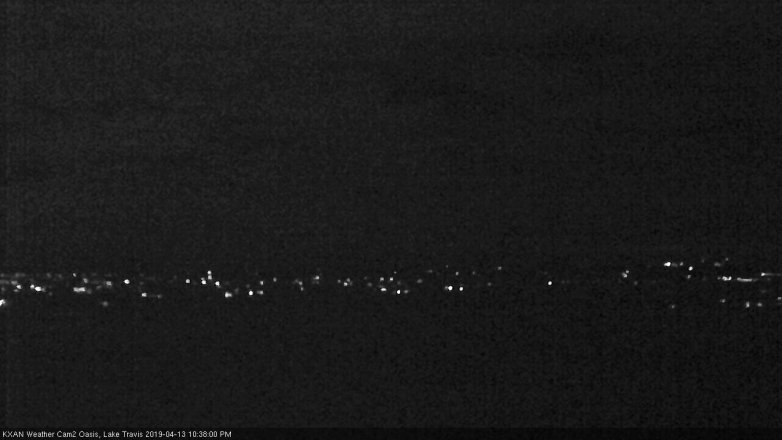 Lake Travis webcam, April 13, 2019 9:40 PM CT