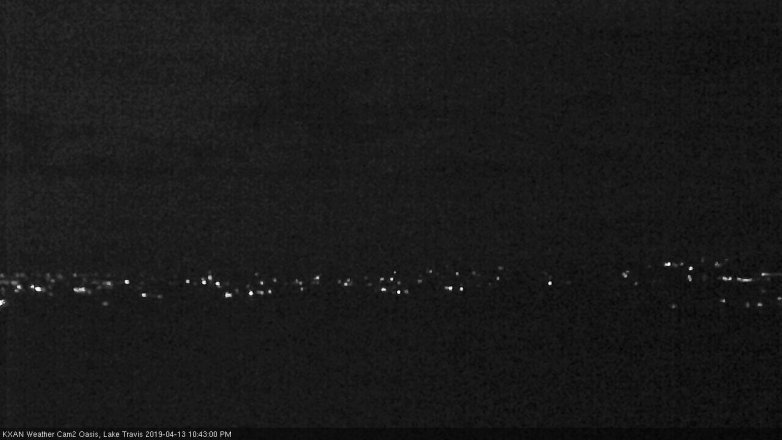 Lake Travis webcam, April 13, 2019 9:45 PM CT