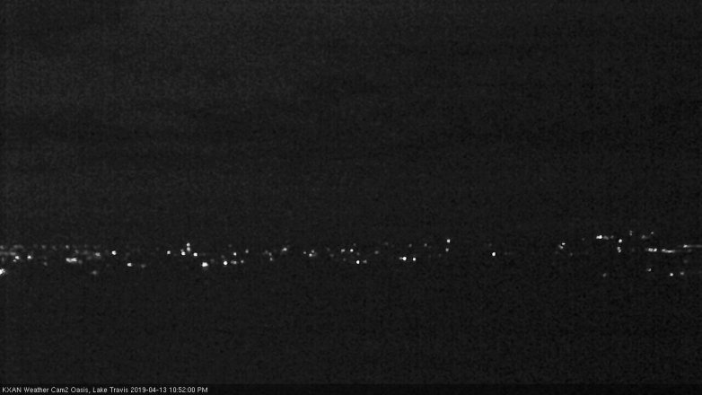 Lake Travis webcam, April 13, 2019 9:55 PM CT