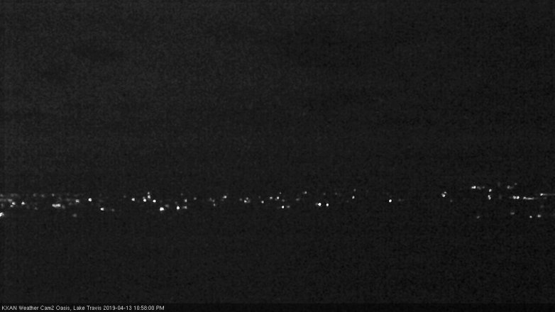 Lake Travis webcam, April 13, 2019 10:00 PM CT