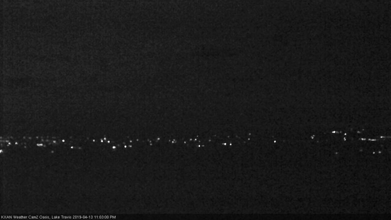 Lake Travis webcam, April 13, 2019 10:05 PM CT