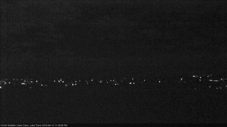 Lake Travis webcam, April 13, 2019 10:30 PM CT