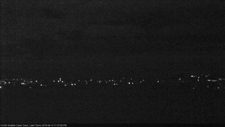 Lake Travis webcam, April 13, 2019 10:40 PM CT