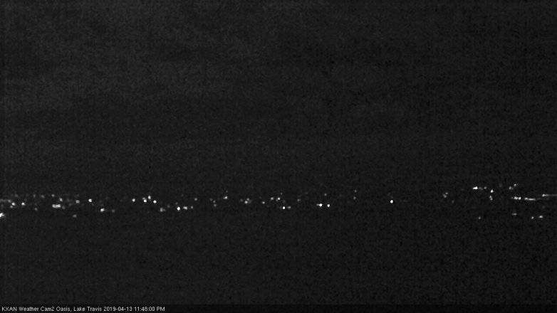 Lake Travis webcam, April 13, 2019 10:50 PM CT
