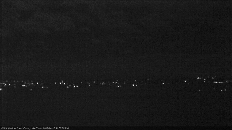 Lake Travis webcam, April 13, 2019 11:00 PM CT